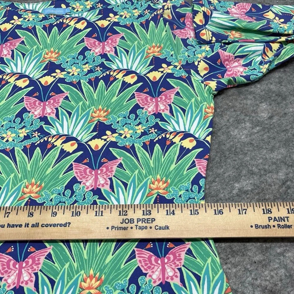 J. McLaughlin Flora Catalina Cloth Carly Top Womens S Butterfly Garden Novelty - Picture 10 of 12